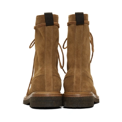 Shop Rhude Brown Suede Ma-1 Boots