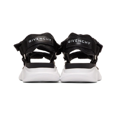 Shop Givenchy Black Jaw Sandals In 001 Black