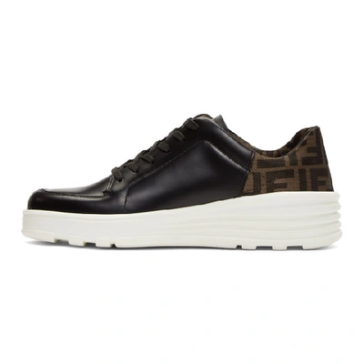 Shop Fendi Black Forever  Low-top Sneakers In F13sv - Bla