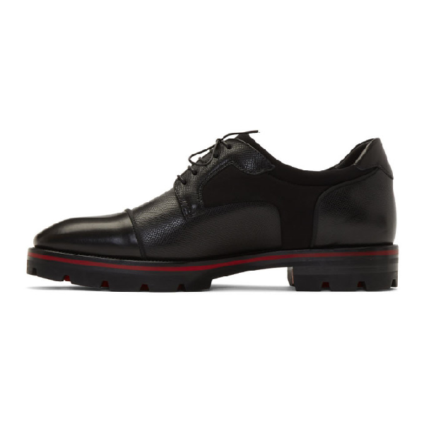 Christian Louboutin Men's Mika Sky Leather Lace Up In Bk01 Black | ModeSens