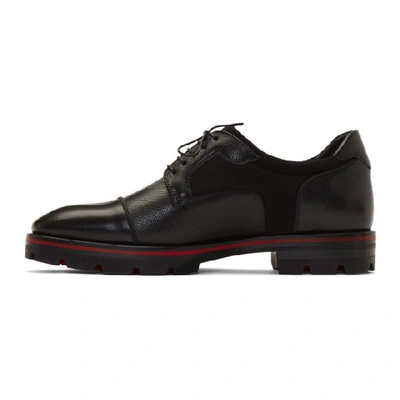 Shop Christian Louboutin Black Mika Sky Flat Derbys In Bk01 Black