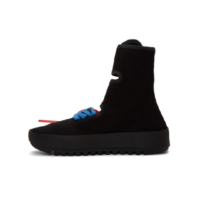 Shop Off-white Black Moto Wrap High-top Sneakers In 1001 Blkwht