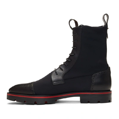 Shop Christian Louboutin Black Sockroc Boots In Bk01 Black