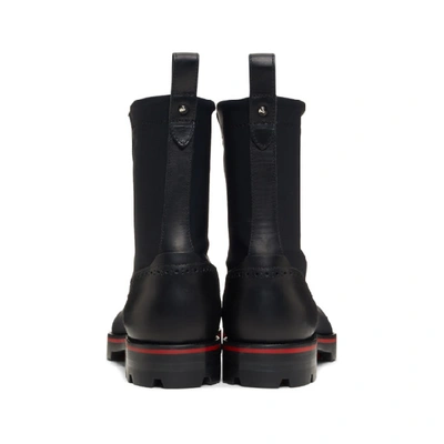 Shop Christian Louboutin Black Sockroc Boots In Bk01 Black