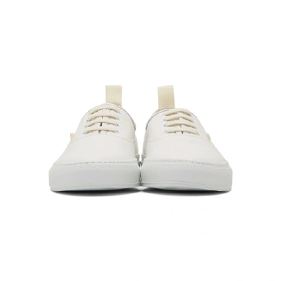 Shop Common Projects White Four Hole Leather Low Sneaker