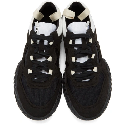 Shop Acne Studios Black Berun Sneakers In Blackblack