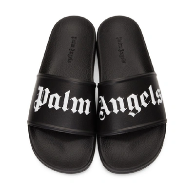 Shop Palm Angels Black Pool Slides