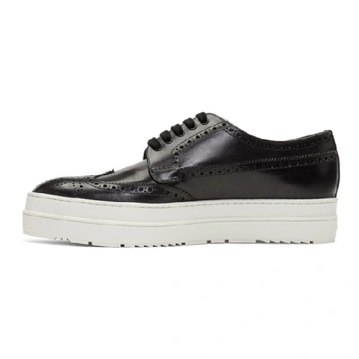 Shop Prada Black & White Platform Brogues