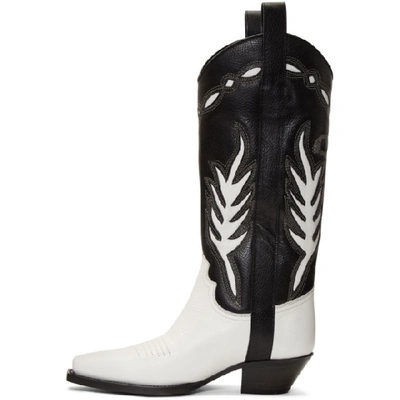 Shop Off-white Black & White Cowboy Boots