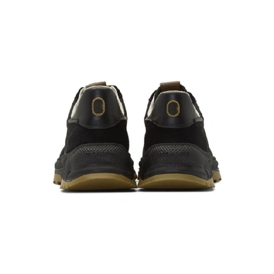 Shop Coach Black C155 Panelled Runner Sneakers In Black Multi