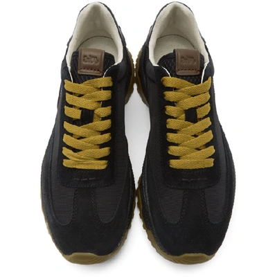 Shop Coach Black C155 Panelled Runner Sneakers In Black Multi