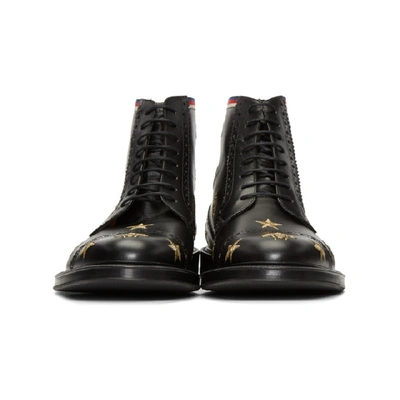 Shop Gucci Black Beyond Lace-up Boots In 1071 Black