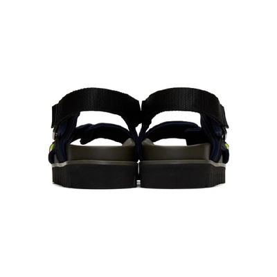 Shop Valentino Navy  Garavani Vlogo Sandals In Pb8 Marine