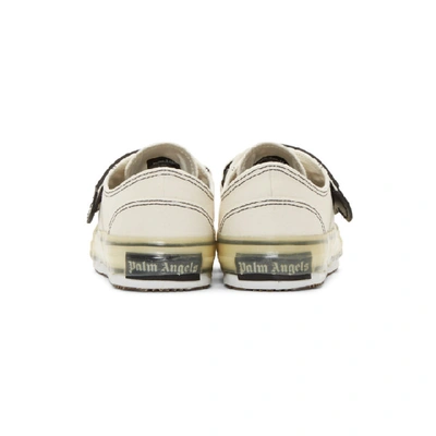 Shop Palm Angels White Velcro Vulcanized Sneakers