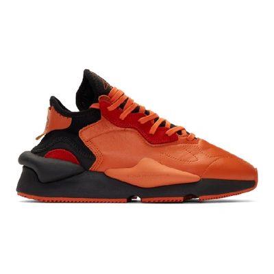 Shop Y-3 Orange Kaiwa Sneakers In Oranblkwht