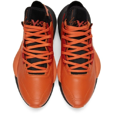 Shop Y-3 Orange Kaiwa Sneakers In Oranblkwht