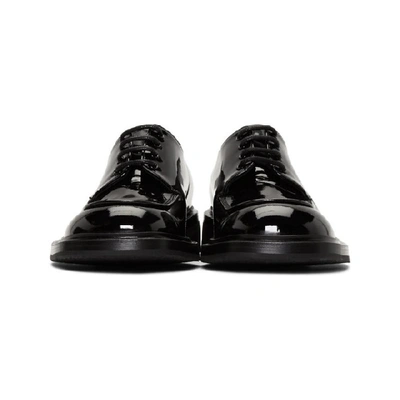 Shop Prada Black Patent Derbys