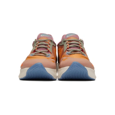 Shop Nike Orange And Purple Vapor Street Peg Sneakers