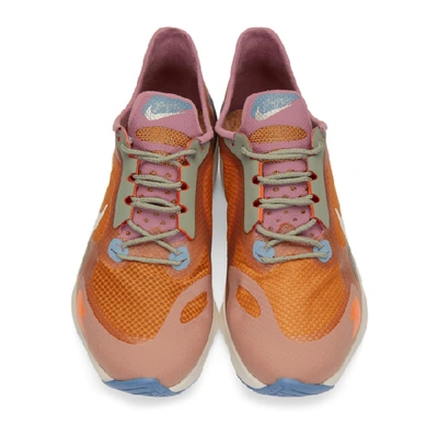 Shop Nike Orange And Purple Vapor Street Peg Sneakers