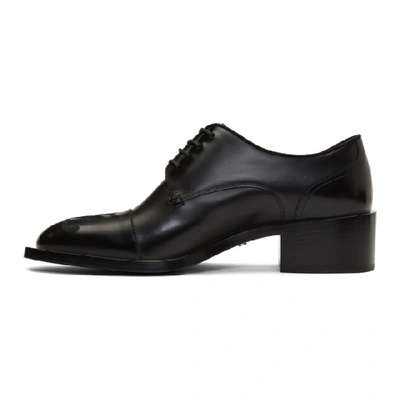 Shop Fendi Black Karligraphy Derbys In F07lv Black