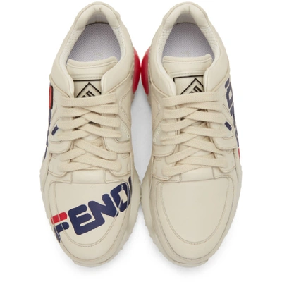 Shop Fendi White  Mania Chunky Sneakers In F15fk