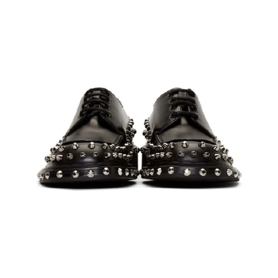 Shop Prada Black Studded Derbys