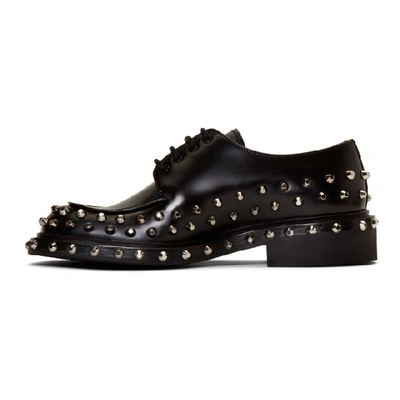 Shop Prada Black Studded Derbys