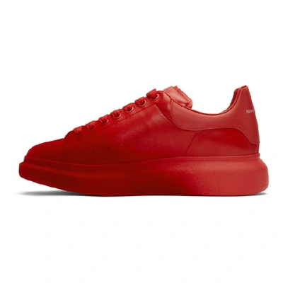 ALEXANDER MCQUEEN 红色丝绒喷绘阔型运动鞋