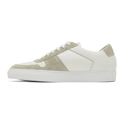 Shop Common Projects White Bball Premium Low Sneakers In 0506 White