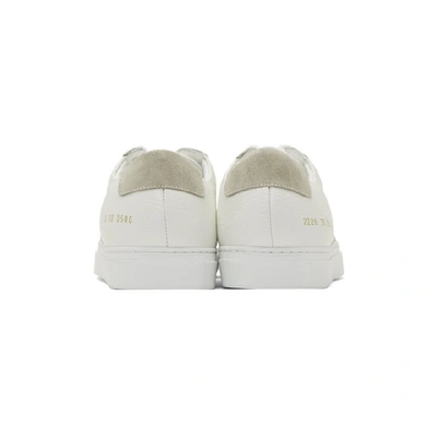 Shop Common Projects White Bball Premium Low Sneakers In 0506 White