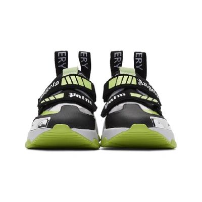Shop Palm Angels Green And Black Recovery Sneakers In 6208 Fluylw