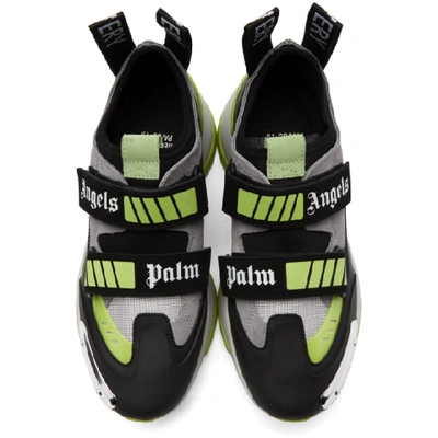 Shop Palm Angels Green And Black Recovery Sneakers In 6208 Fluylw