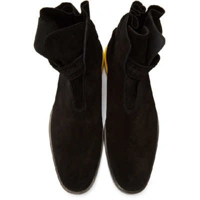 Shop Off-white Black Suede Jodhpur Boots In 1000 Blkno