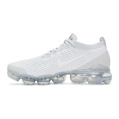 Shop Nike White Air Vapormax Flyknit 3 Sneakers