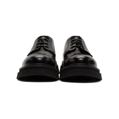 Shop Prada Black Platform Lace-up Derbys