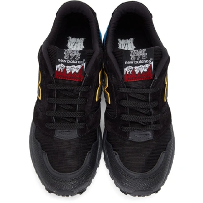 Shop New Balance Black Made In Uk Urban Peak Mtl 575 Sneakers In Blk/blu