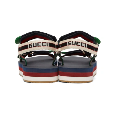 Gucci Bedlam Logo strap Sandals In Navy ModeSens