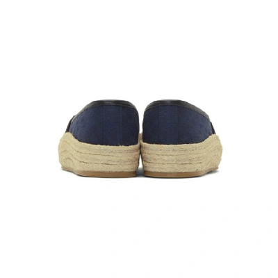 Shop Gucci Navy Gg Horsebit Mignon Espadrilles In 4365 Ldnblu