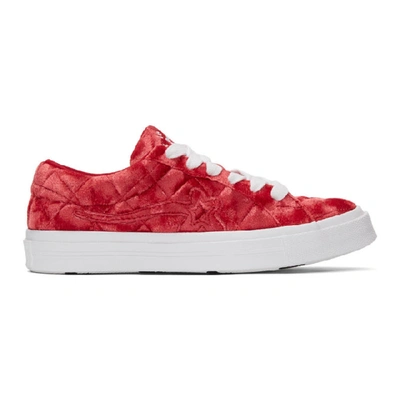 Shop Converse Red Golf Le Fleur* One Star Ox Sneakers In Barbcherry