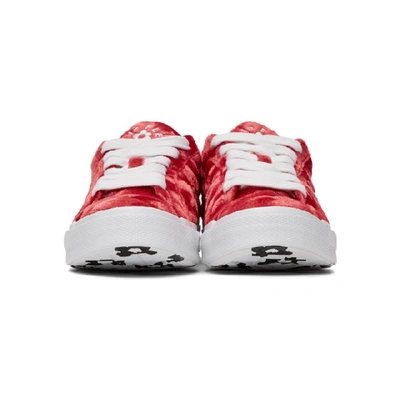 Shop Converse Red Golf Le Fleur* One Star Ox Sneakers In Barbcherry