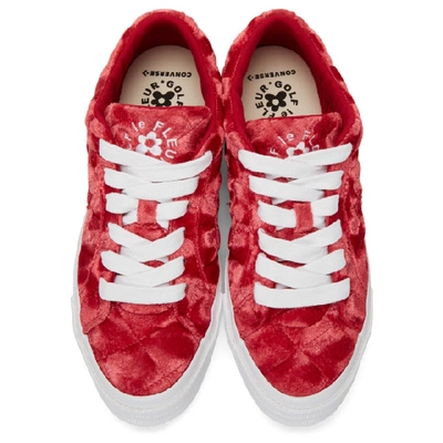 Shop Converse Red Golf Le Fleur* One Star Ox Sneakers In Barbcherry