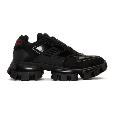 Shop Prada Black Cloudbust Thunder Trainers