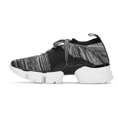 Shop Givenchy Grey Jaw Sock Sneakers