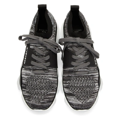 Shop Givenchy Grey Jaw Sock Sneakers