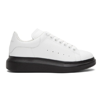 Shop Alexander Mcqueen White & Black Oversized Sneakers