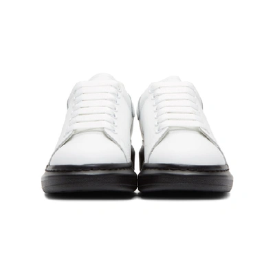 Shop Alexander Mcqueen White & Black Oversized Sneakers