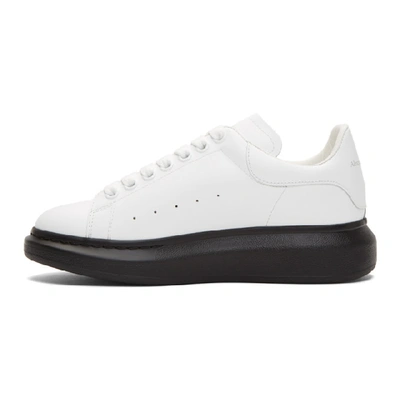 Shop Alexander Mcqueen White & Black Oversized Sneakers