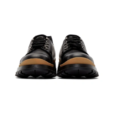 Shop Prada Black Cap Toe Derbys