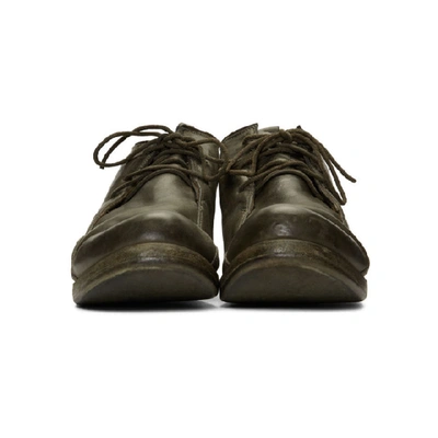 Shop Boris Bidjan Saberi Grey Dyed Derbys In Patina Grey