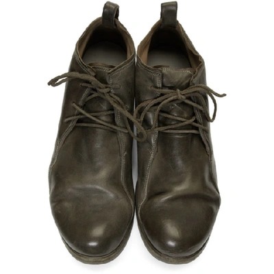 Shop Boris Bidjan Saberi Grey Dyed Derbys In Patina Grey